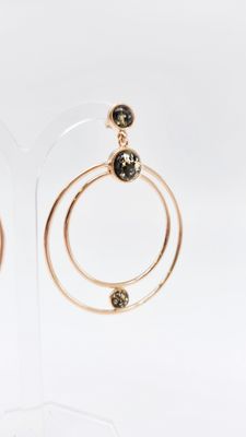 Design-Ohrringe mit Bernstein – Statement-Schmuck Damen