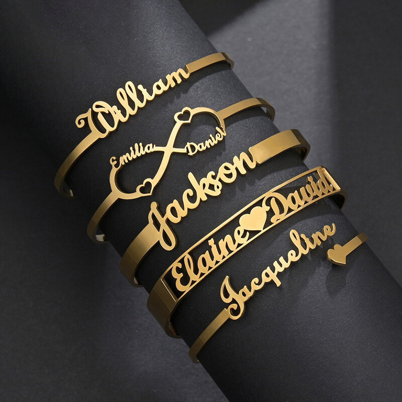 Bracelet DIY Personalized Production Stainless Steel English Letter Titanium Steel Bracelet