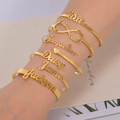 Bracelet DIY Personalized Production Stainless Steel English Letter Titanium Steel Bracelet