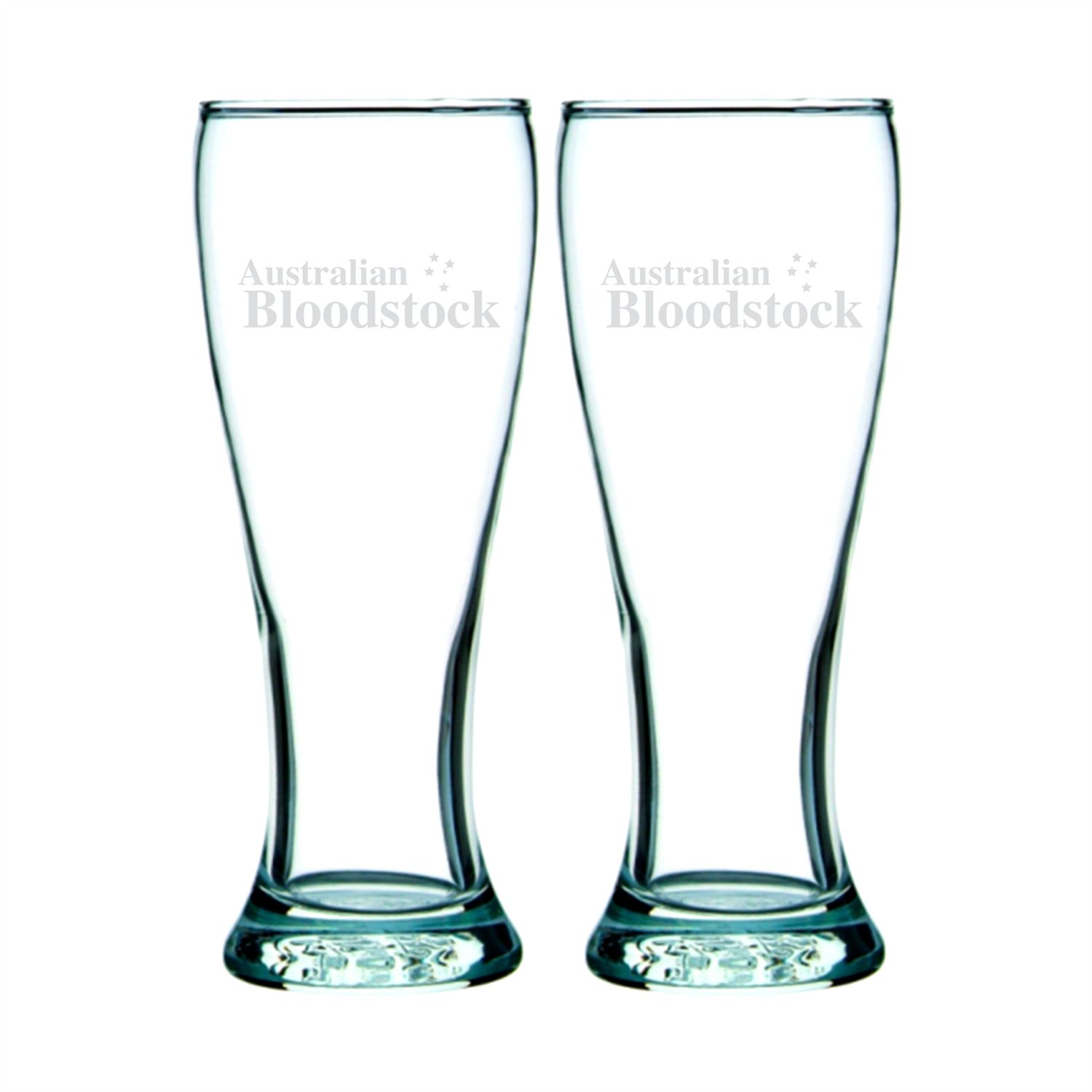 Double Engraved Schooner Glass Set