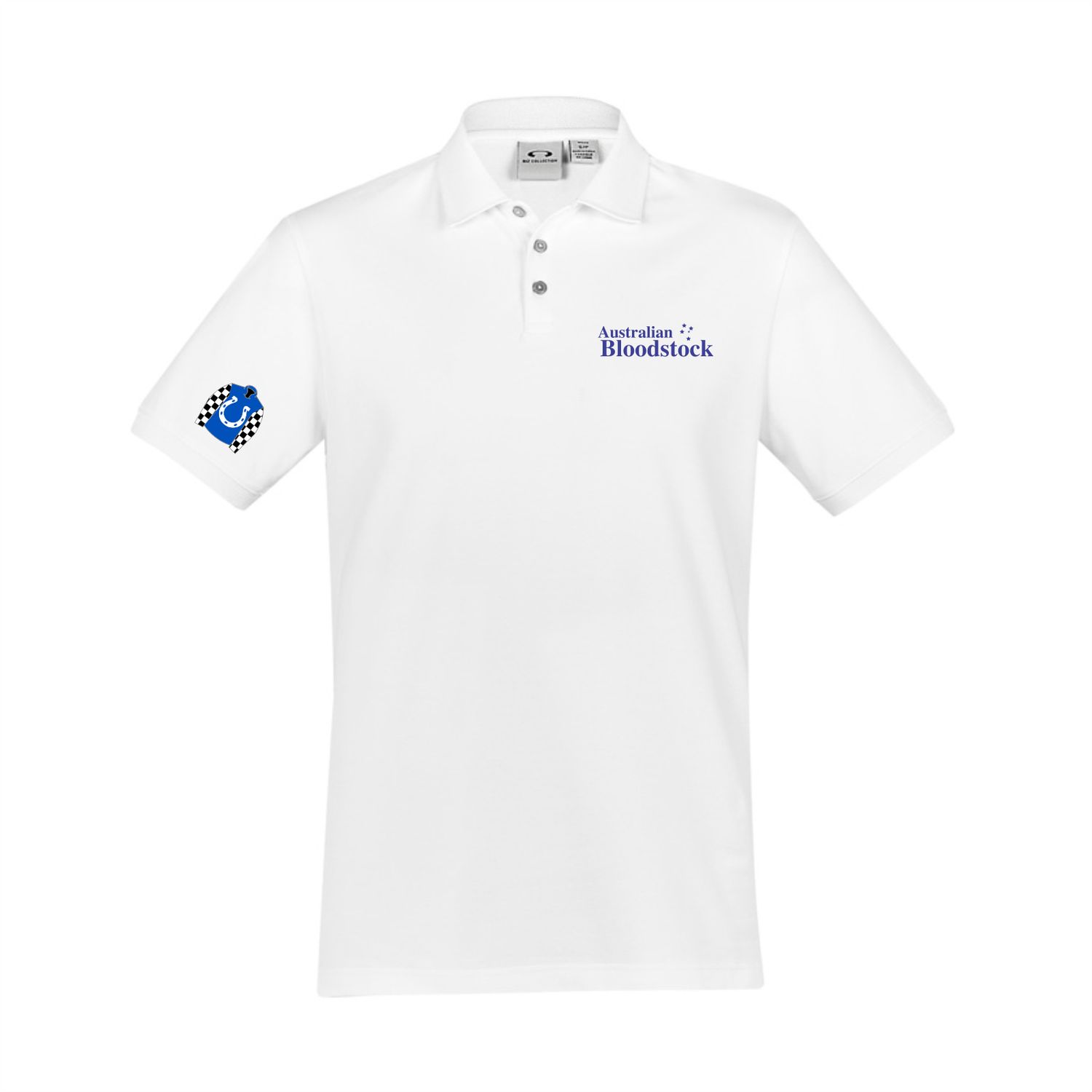 Polo Shirt in White with 2 position embroidery