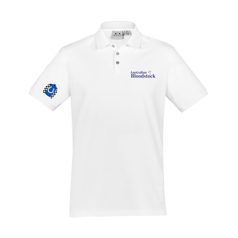 Polo Shirt in White with 2 position embroidery