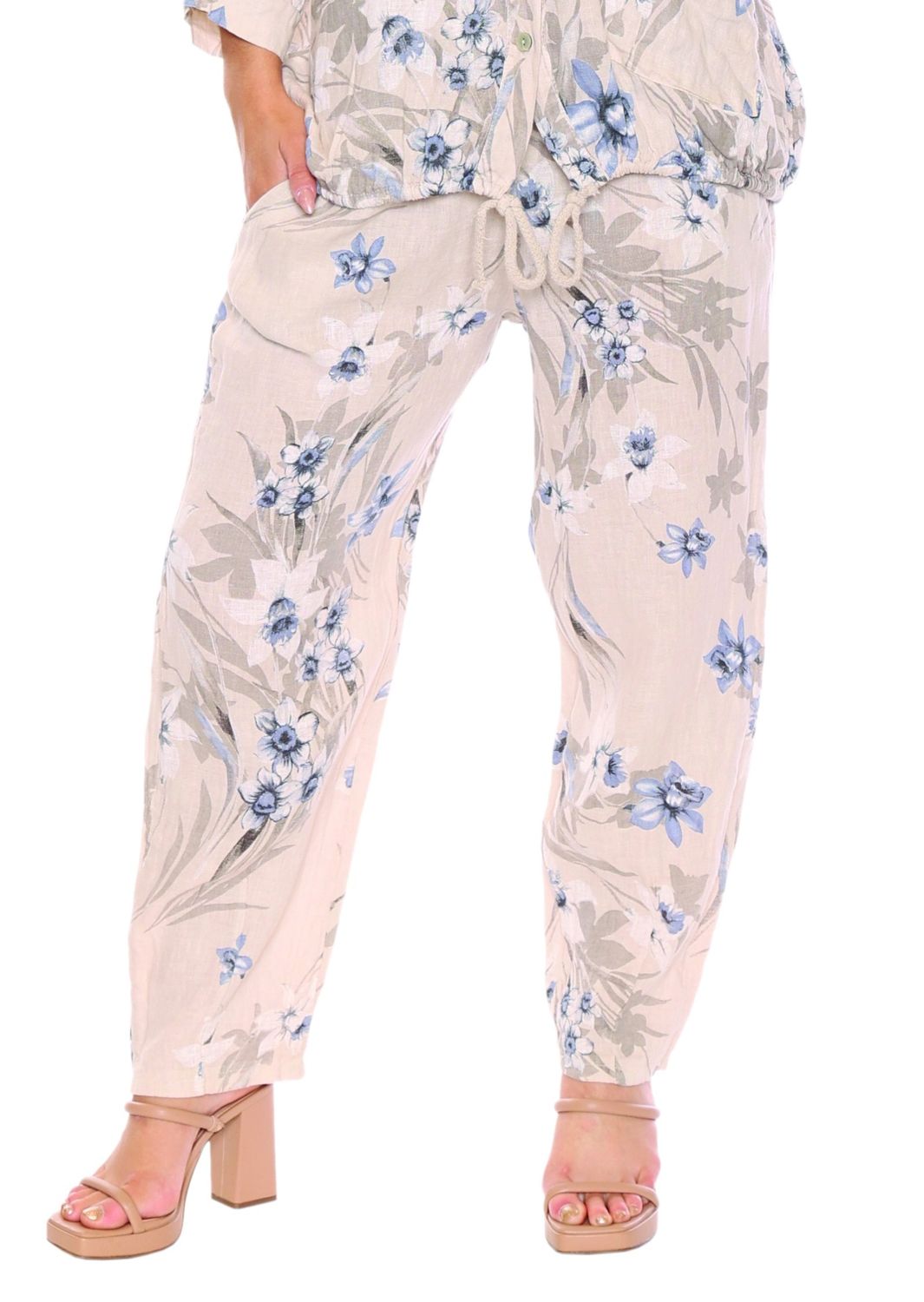 L5383P Linen Pants, Size: Small