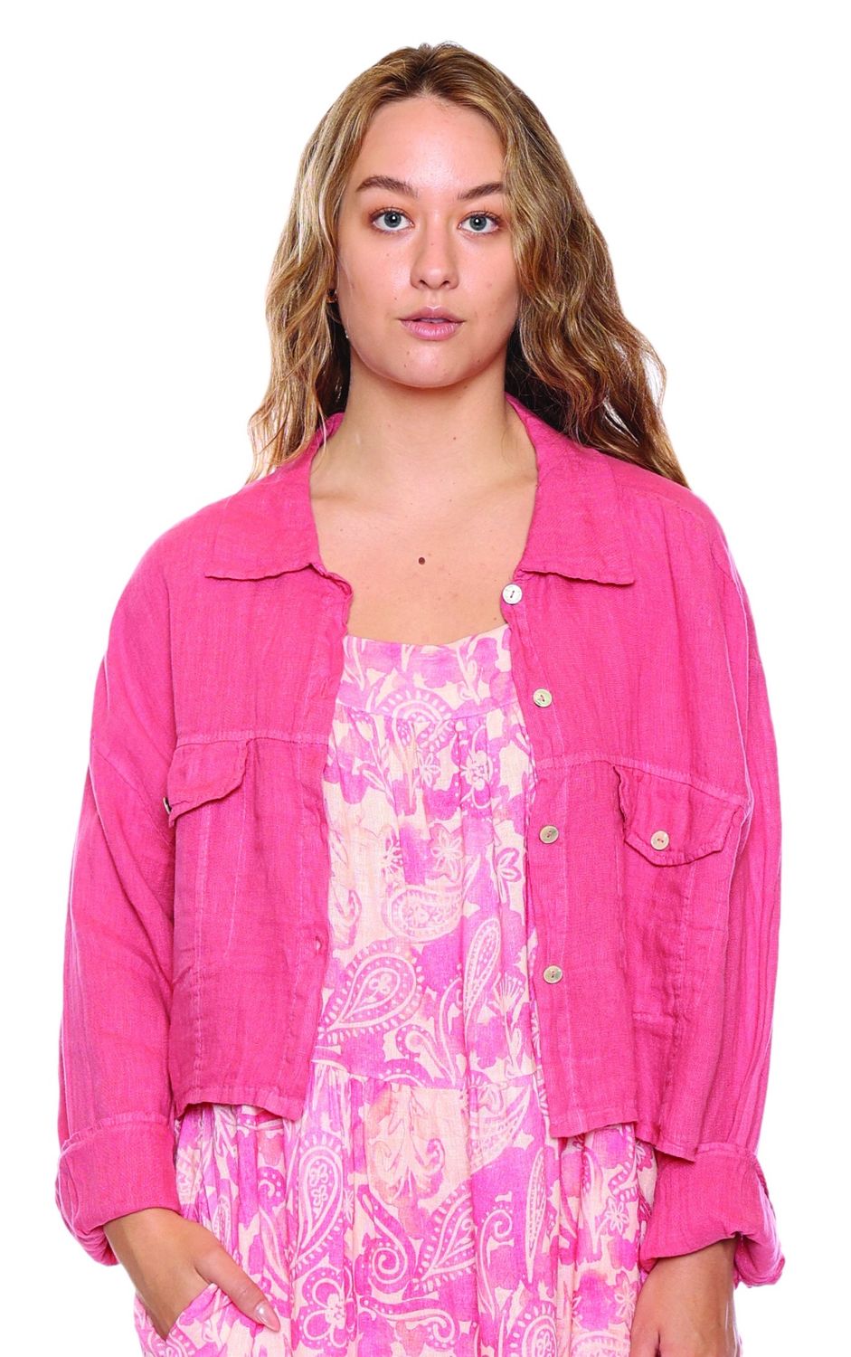 L5017 Linen Jacket, Size: Small