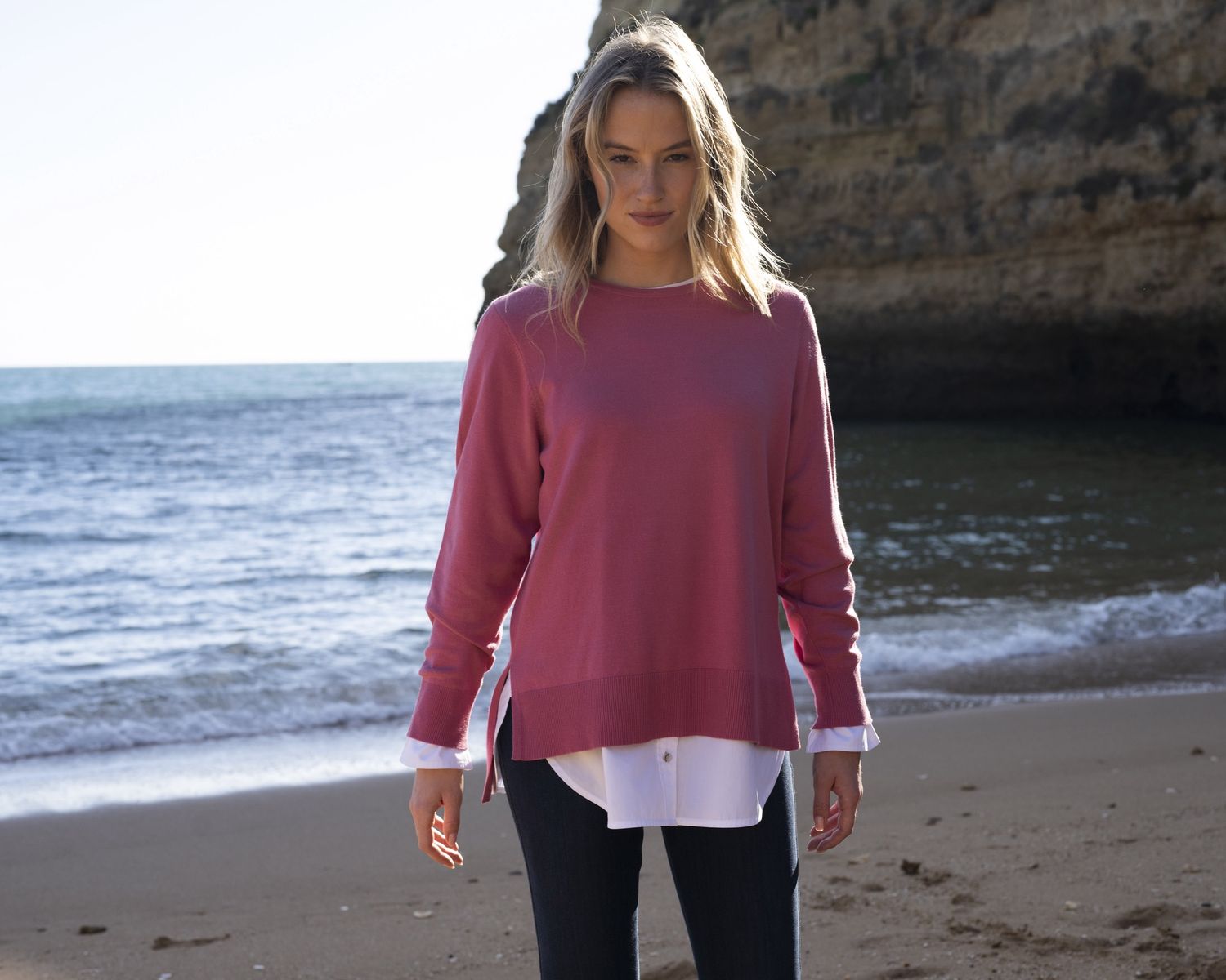 7530 Sweater, Colour: Pink, Size: Small