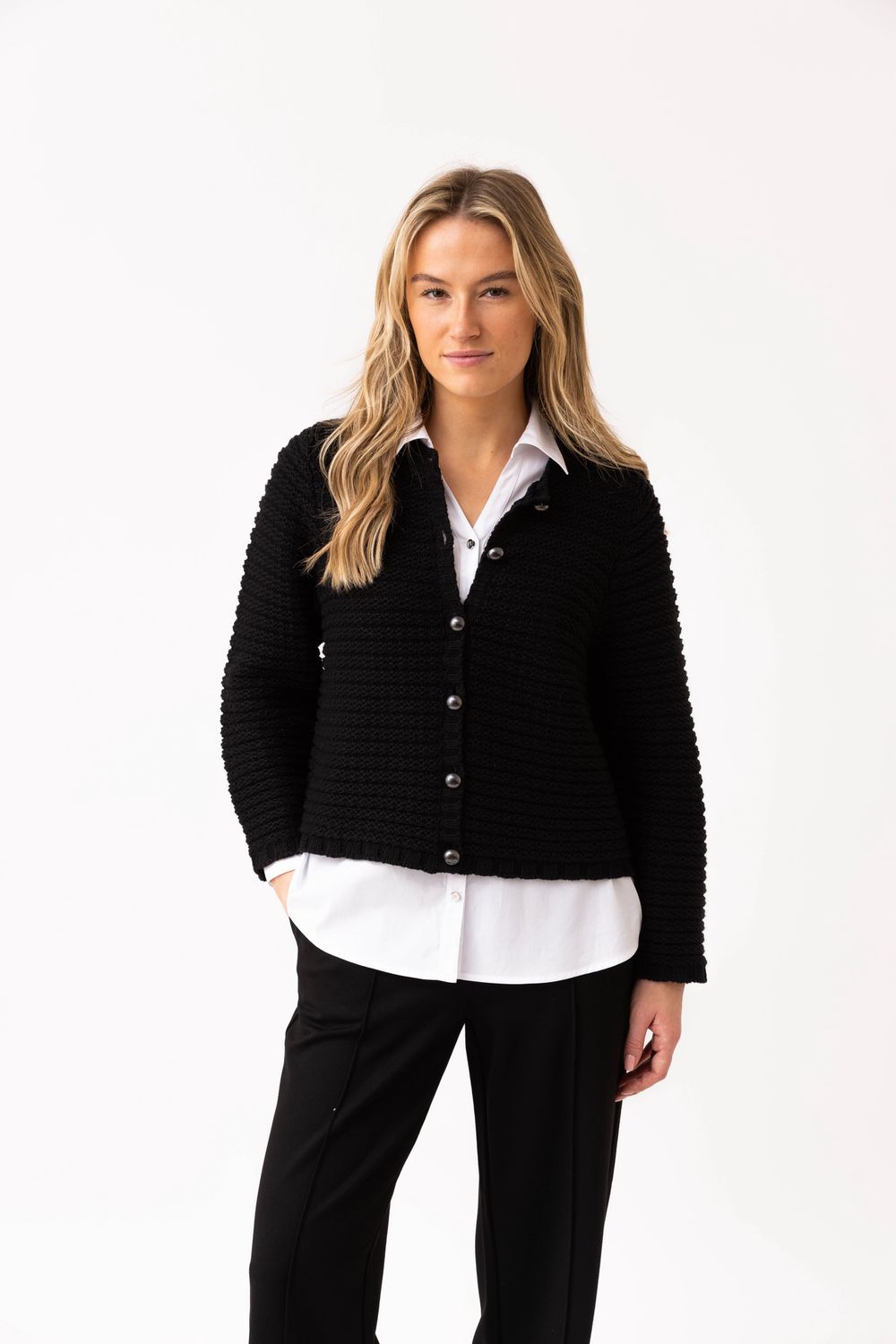 7642 Cardigan, Colour: Black, Size: XSmall