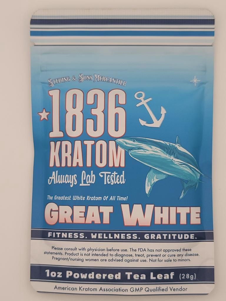 1836 1oz Powdered Tea Leaf, Effect: Great white