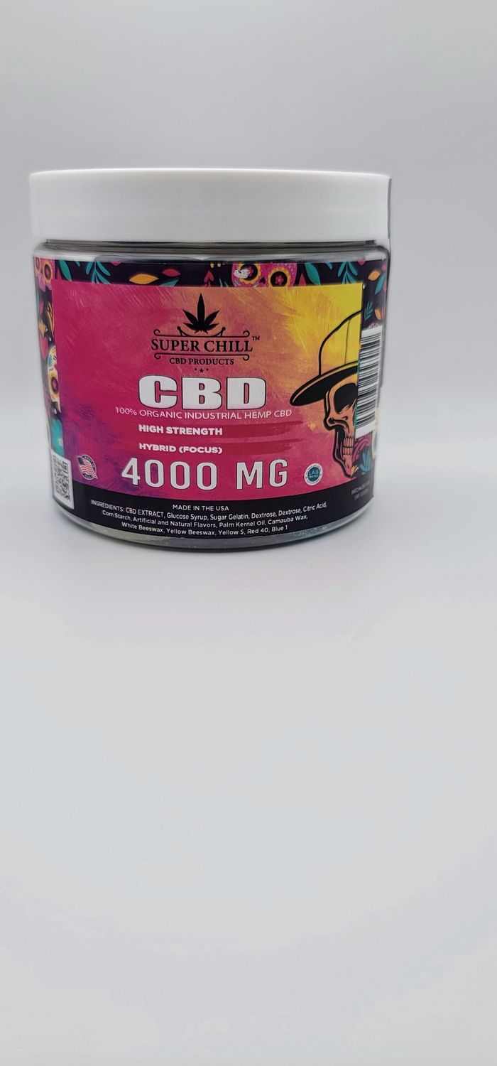 Super Chill CBD Gummies, Flavor: Banana Ice, Strength: 4000mg/40 ct