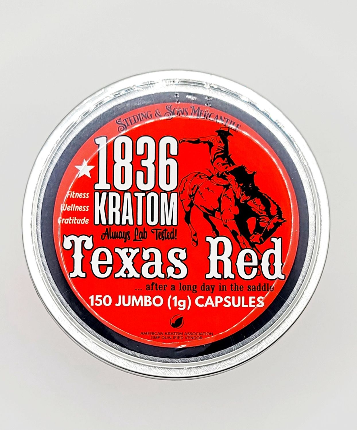 1836 150 jumbo caps, Effect: Texas Red