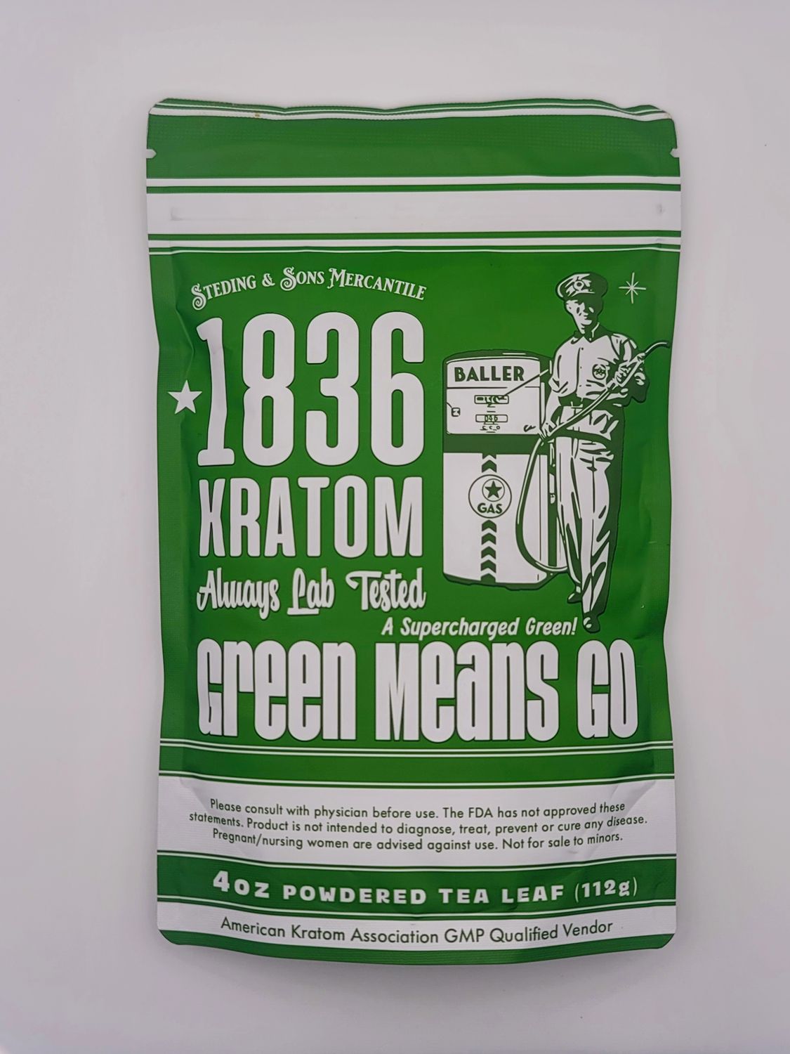 1836 4oz powder, Effect: Green means go