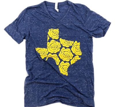 Yellow Rose - Marbled Navy