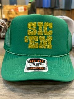 Sic &#39;Em Sparkle Trucker Hat