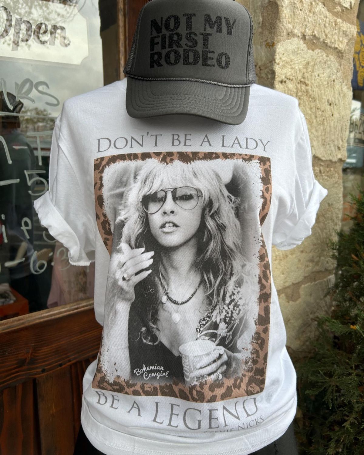Be a Legend (Stevie Nicks) white tee