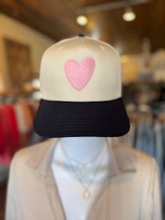 Single Heart emb hat pink/kh/navy