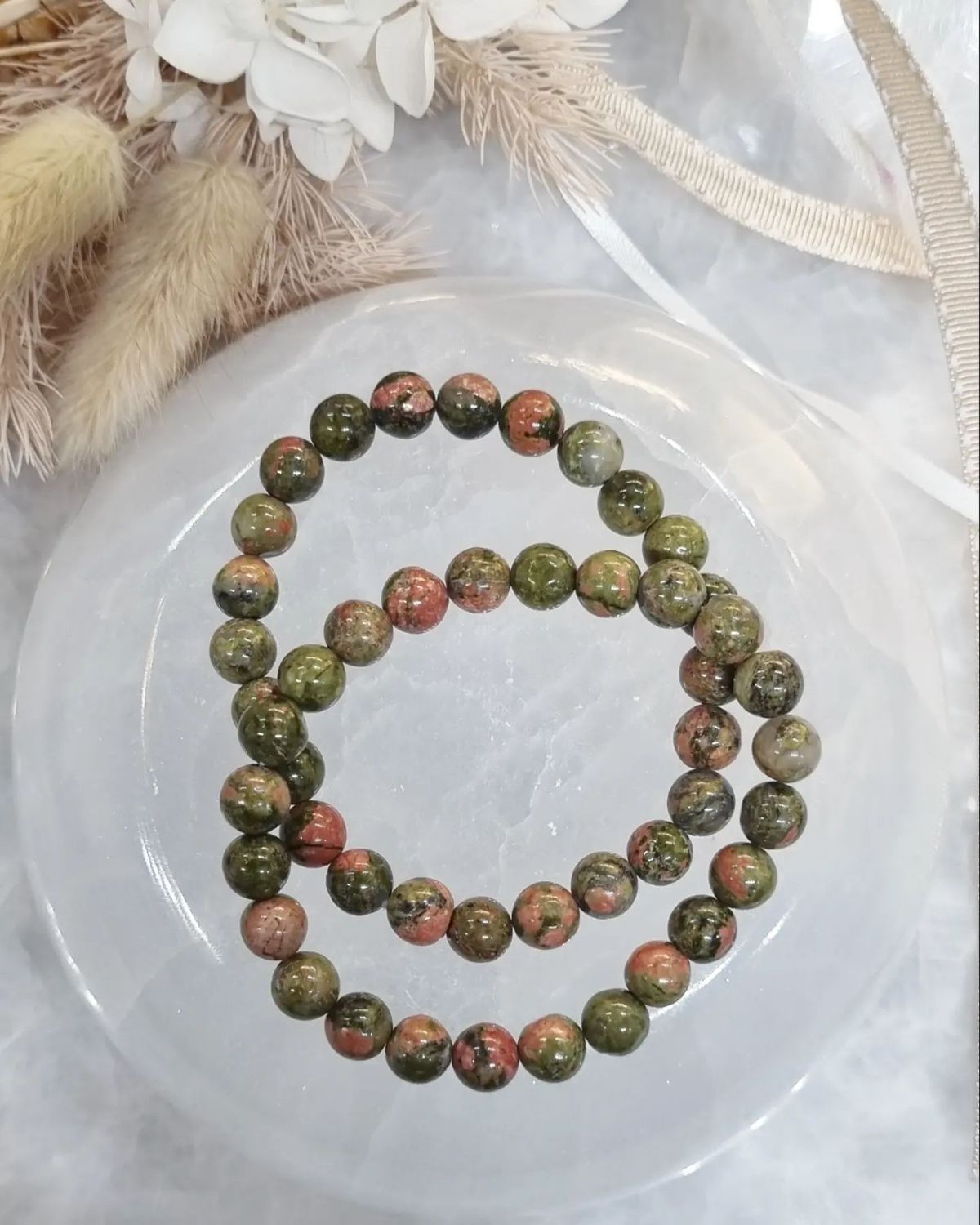 Unakite Bracelet | 8mm
