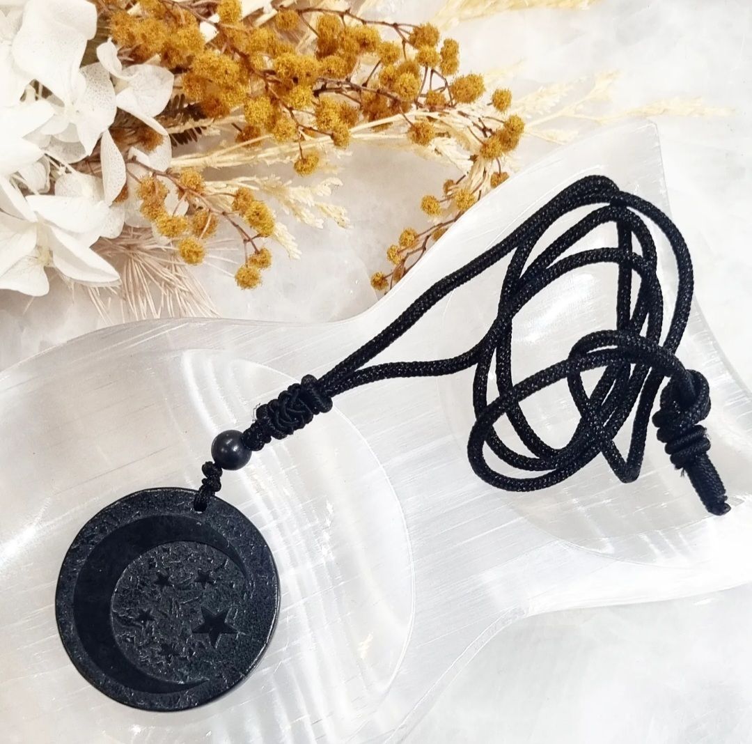 Shungite Necklace | Moon + Star