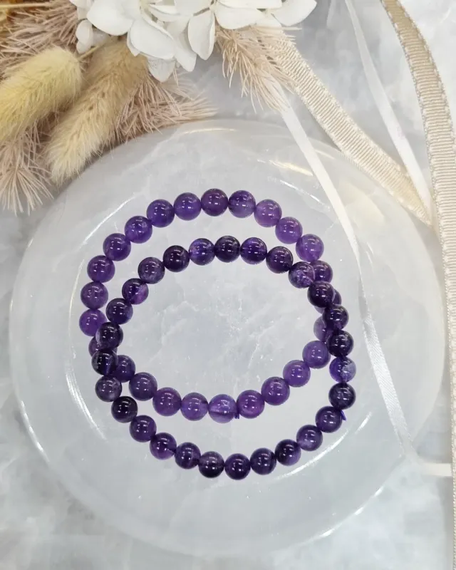 Amethyst Bracelet | 7mm
