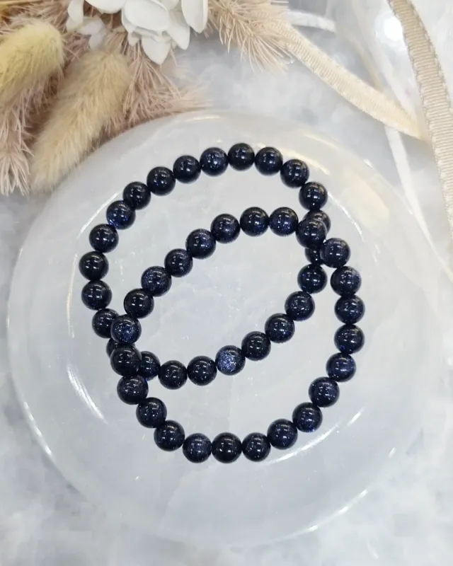 Blue Sandstone Bracelet | 8mm