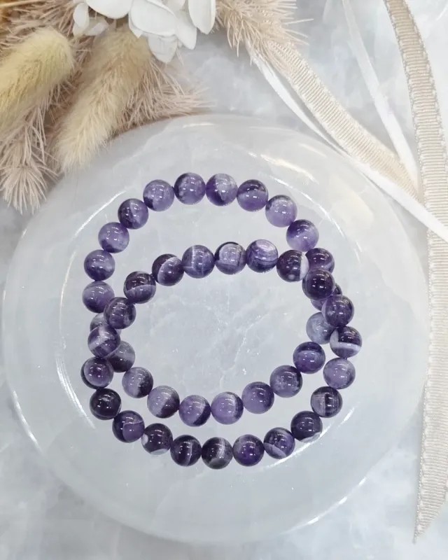 Chevron Amethyst Bracelet | 8mm
