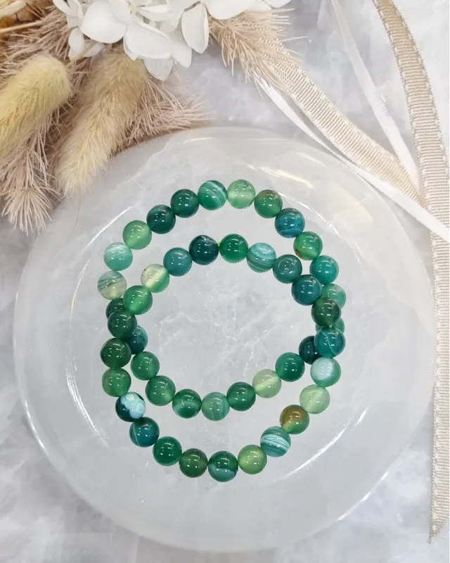 Green Agate Bracelet | 8mm