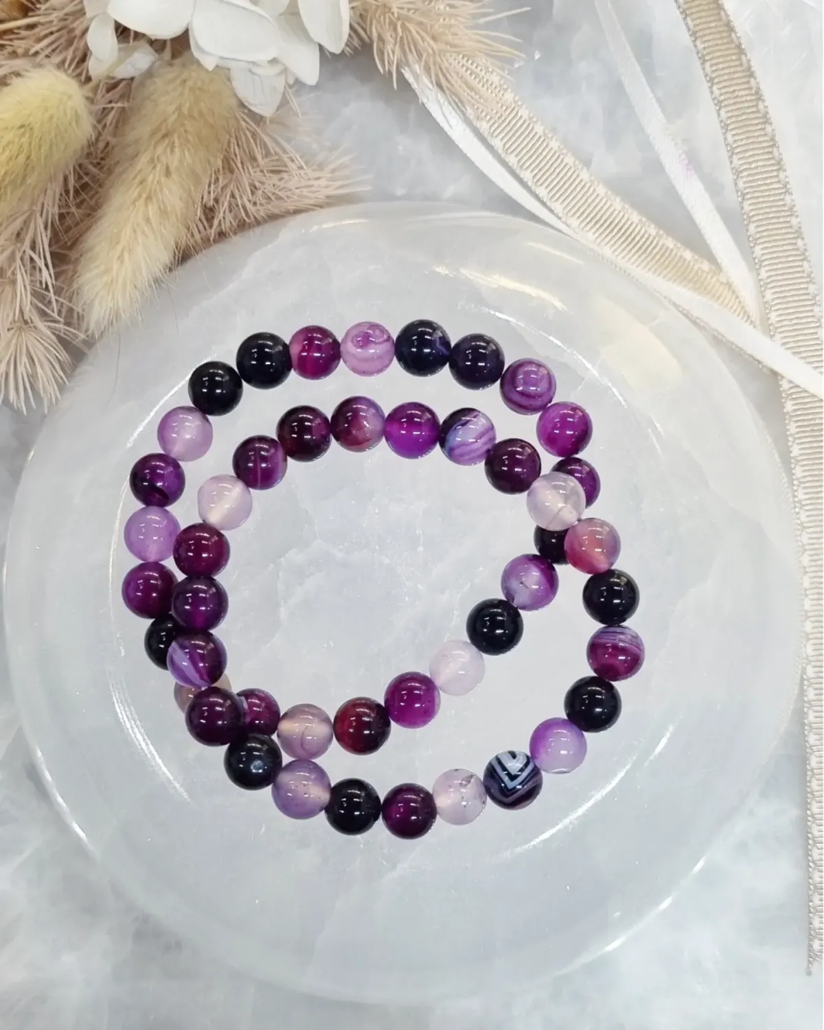 Purple Agate Bracelet | 8mm