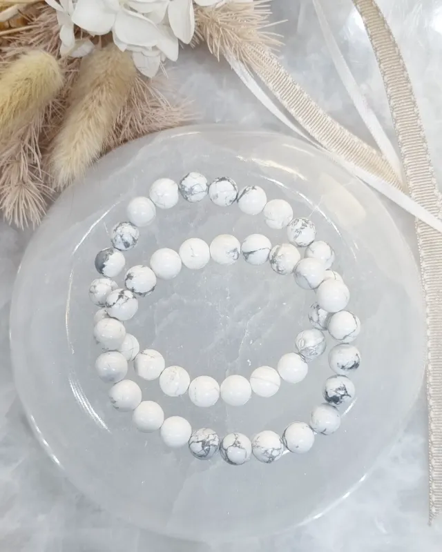 Howlite Bracelet | 8mm