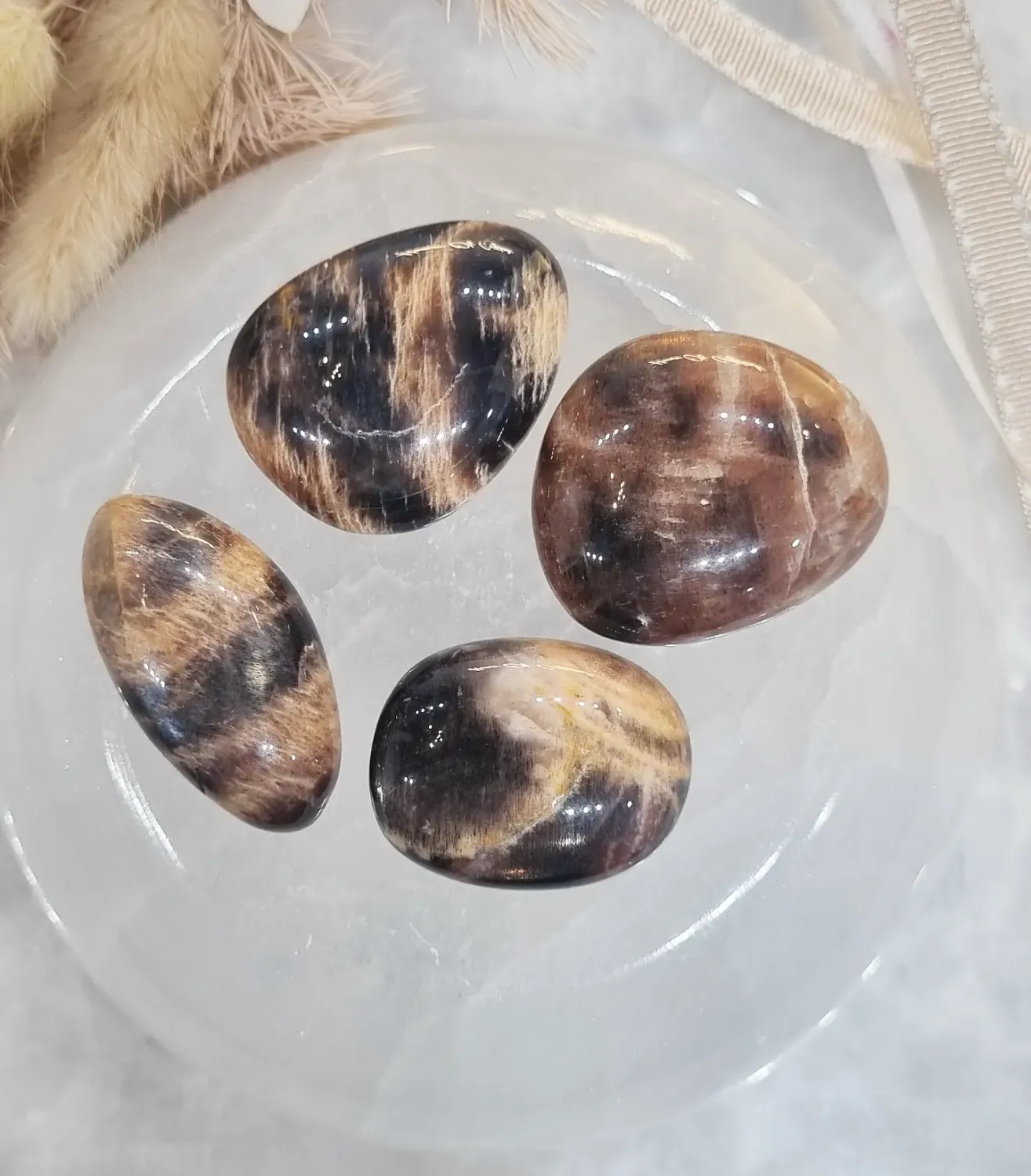 Black Moonstone Tumble