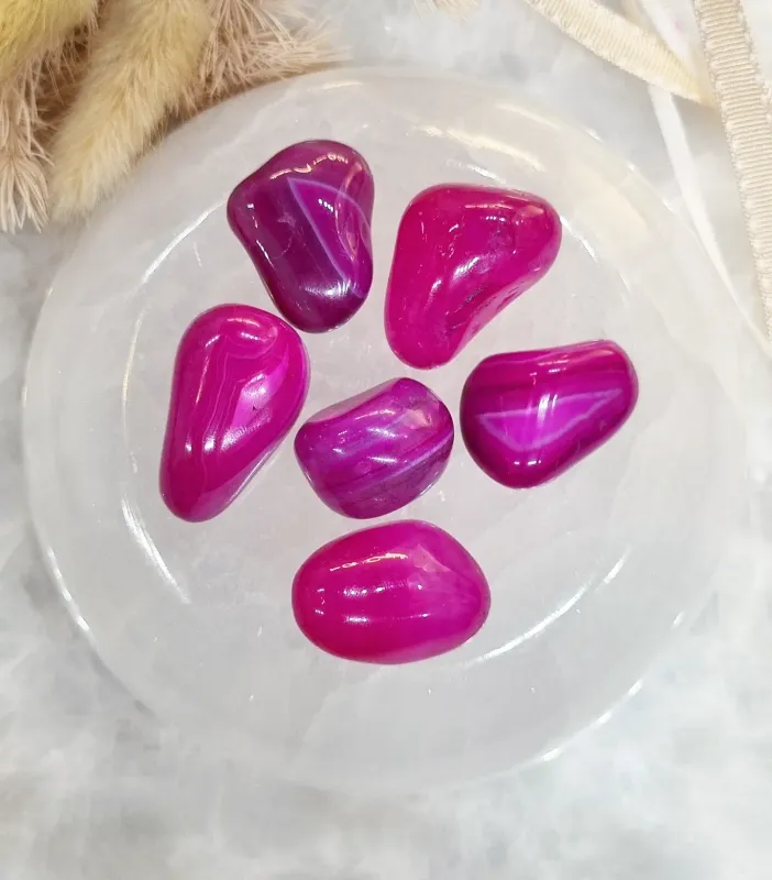 Pink Agate Tumble