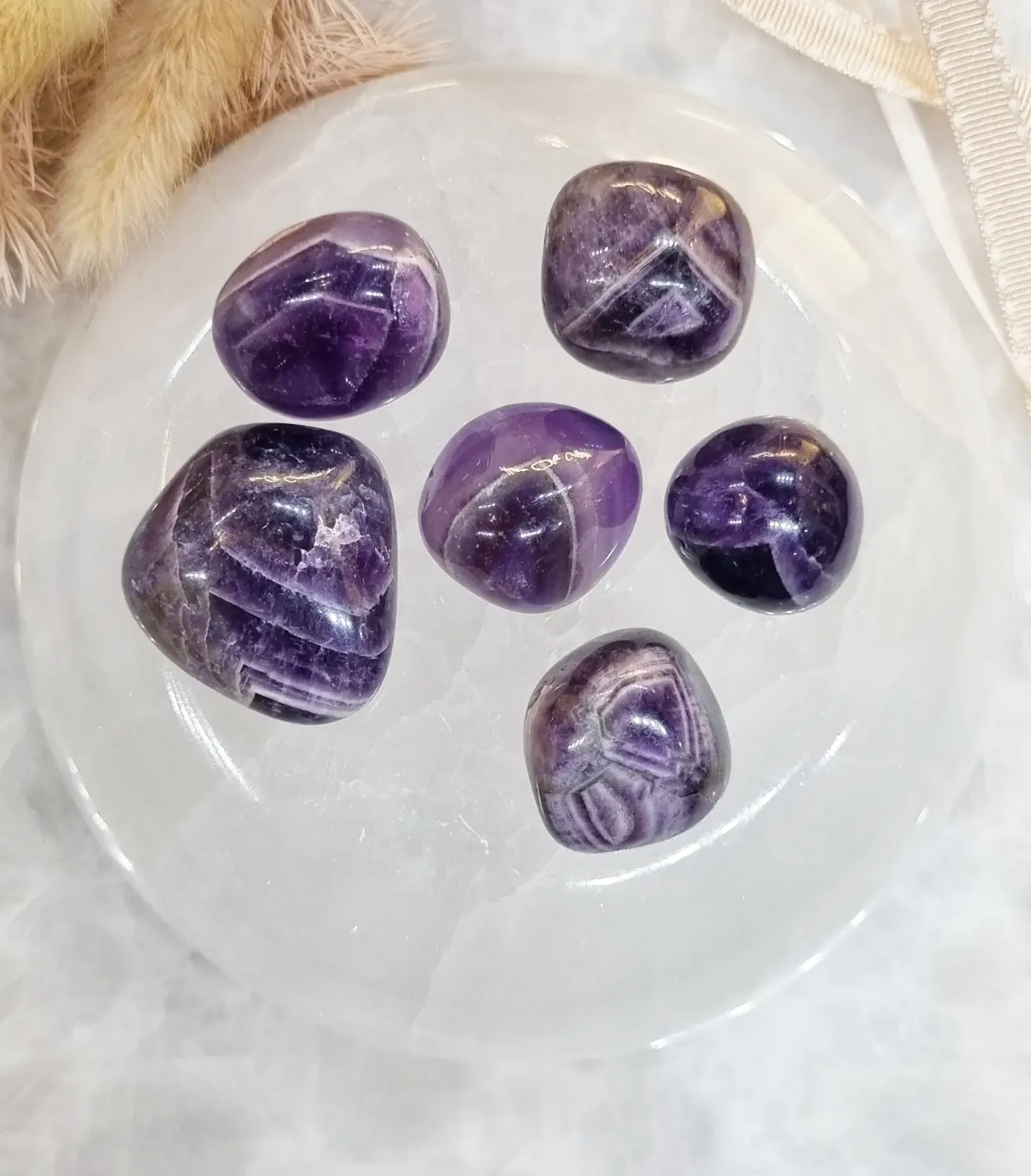 Chevron Amethyst Tumble