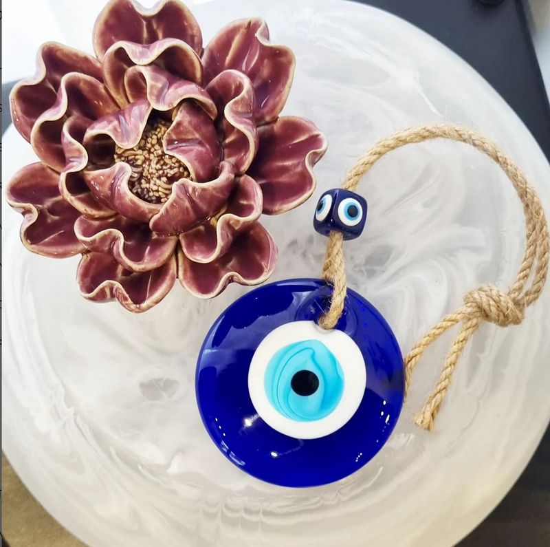 Evil Eye  Wall Hanging with Eye Bead Medium