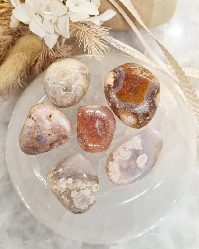 Flower Agate Tumble