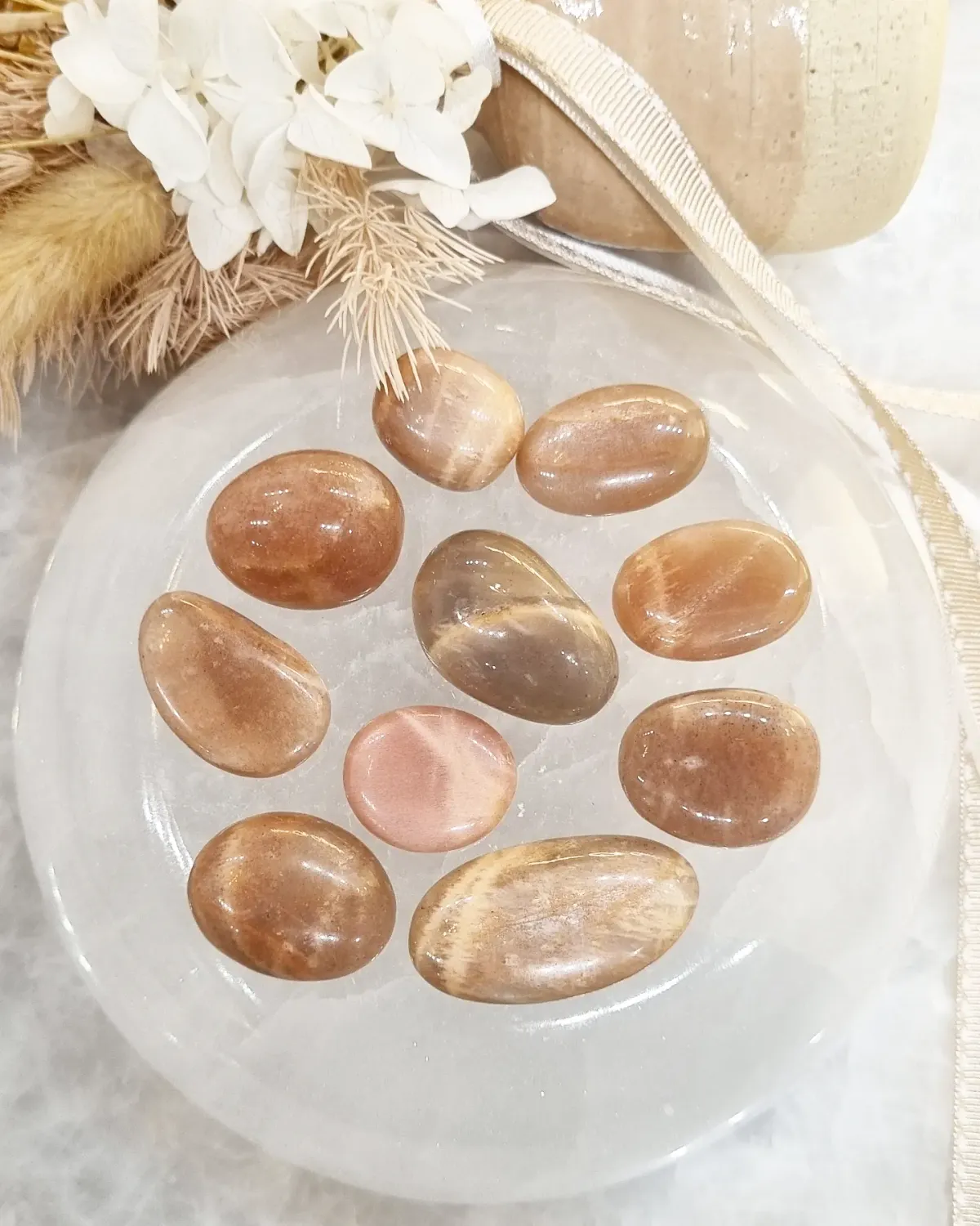 Peach Moonstone Tumble