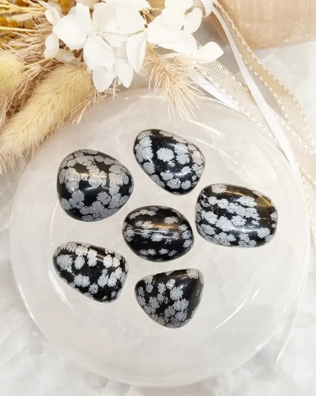 Snowflake Obsidian Tumble
