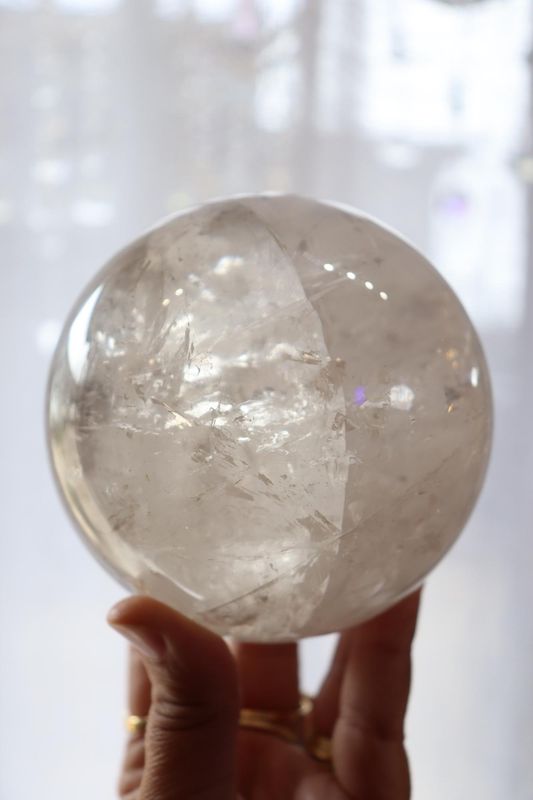 Clear Quartz Sphere Plus Stand