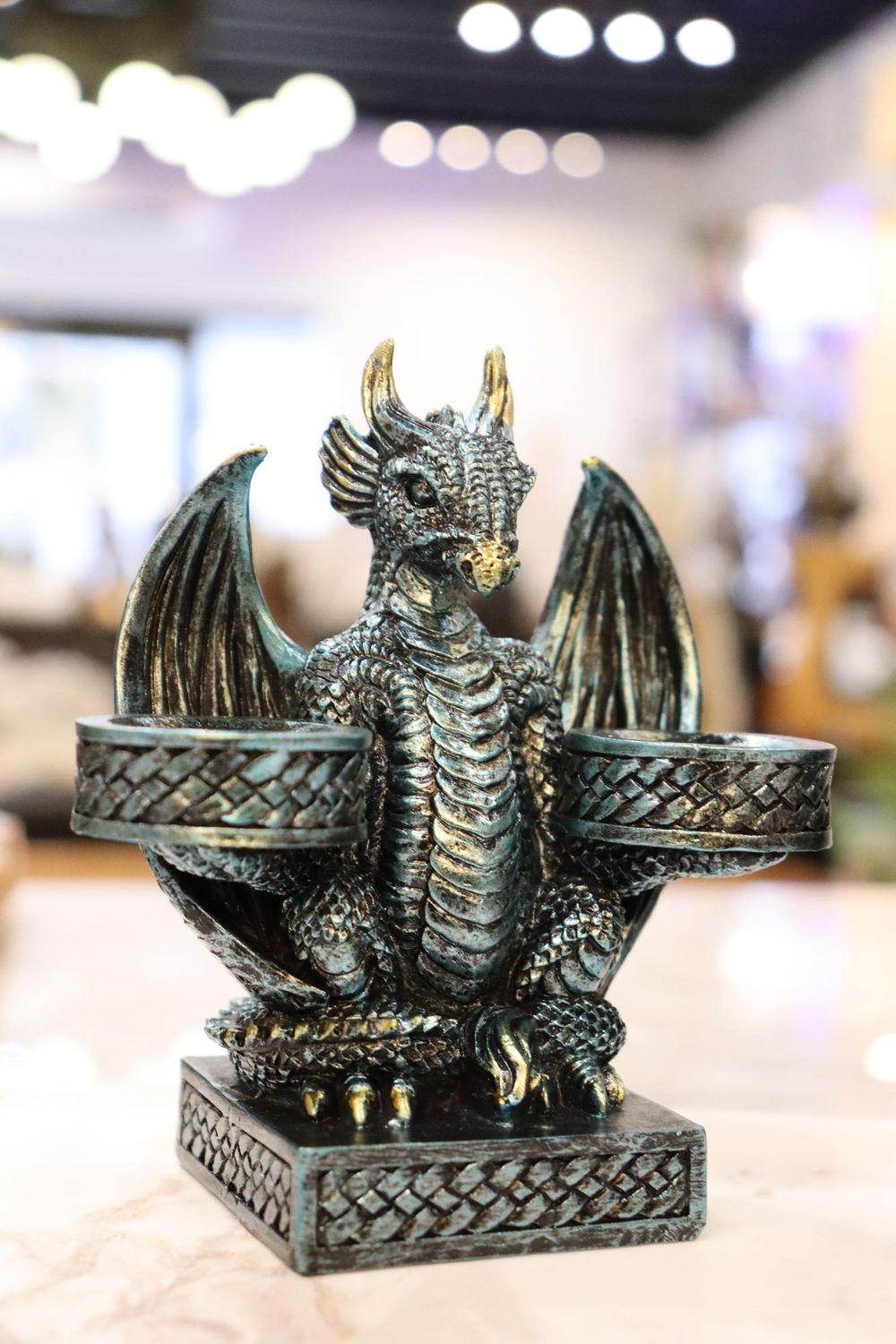 Dragon Blue Double Sphere Holder