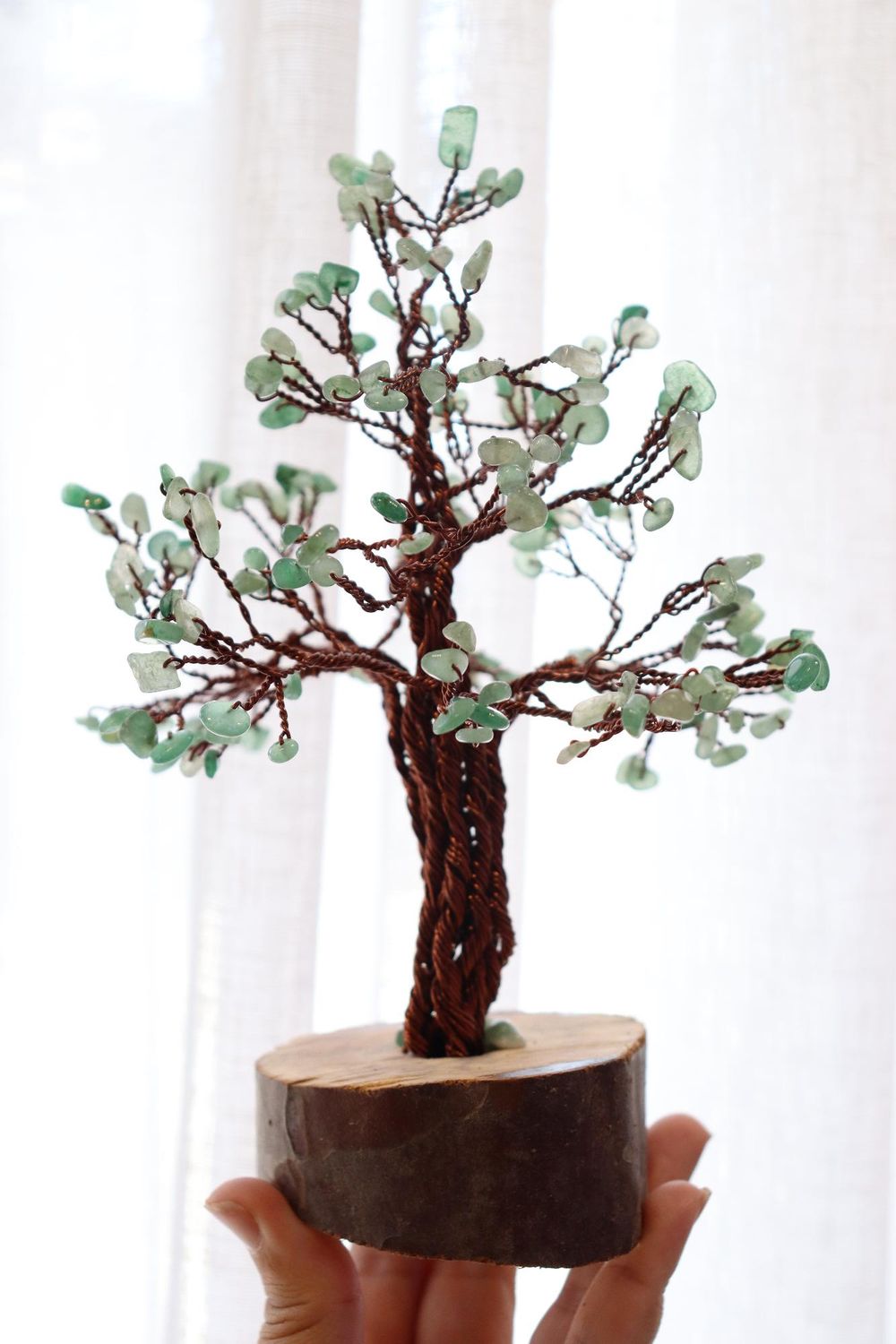 Green Adventurine Wired Chip Tree