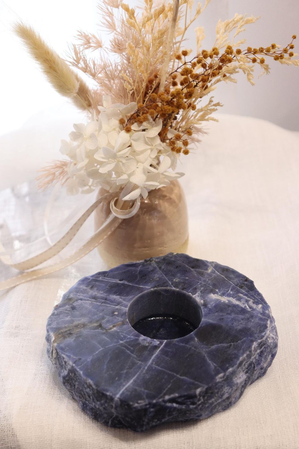 Sodalite Candle Holder