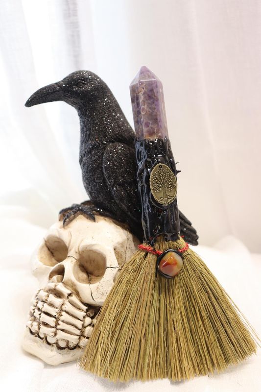 Chevron Amethyst Broom