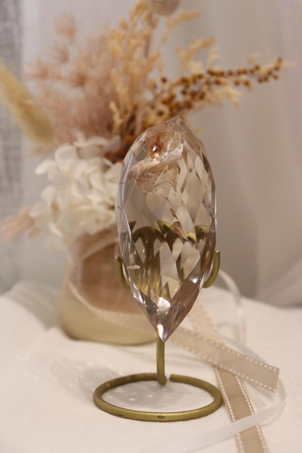 Smokey Quartz Faceted DT + Stand