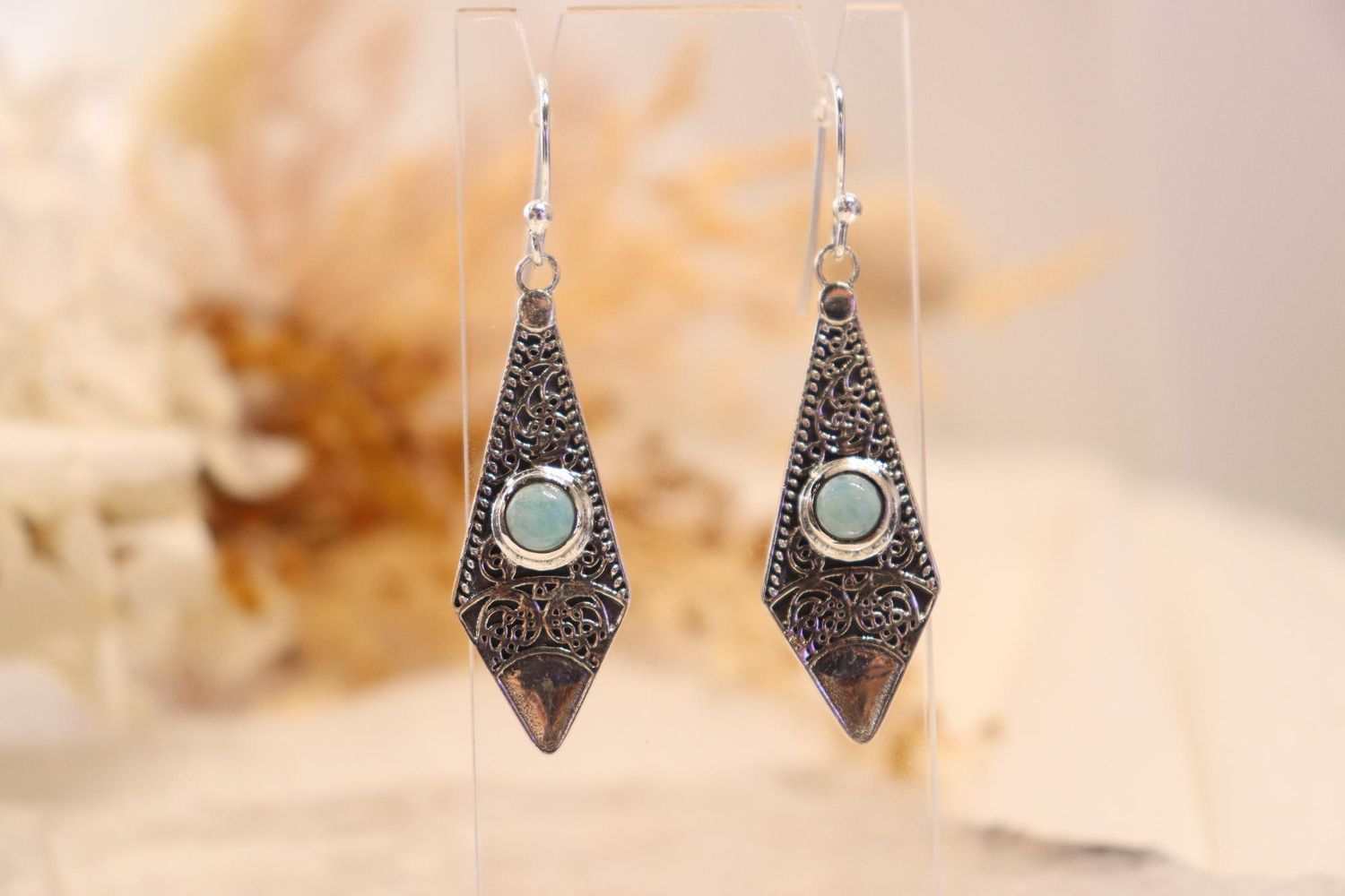 Larimar Earrings | Dangle Point