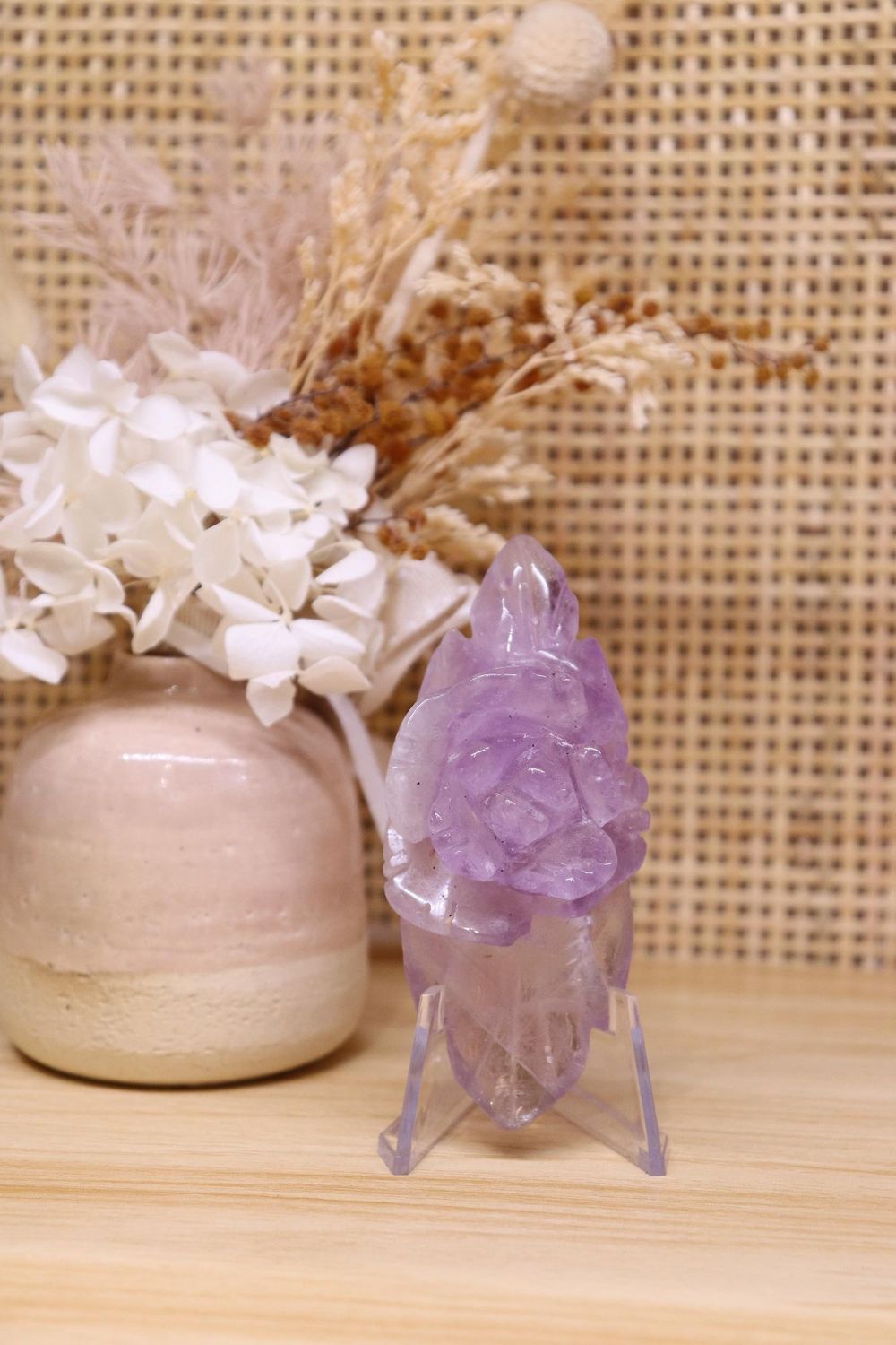 Amethyst Flower Carving Plus Stand | 76g