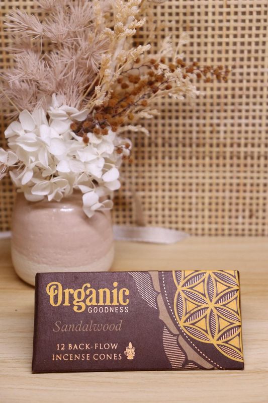 Organic Goodness Back-Flow Incense Cones | SANDALWOOD
