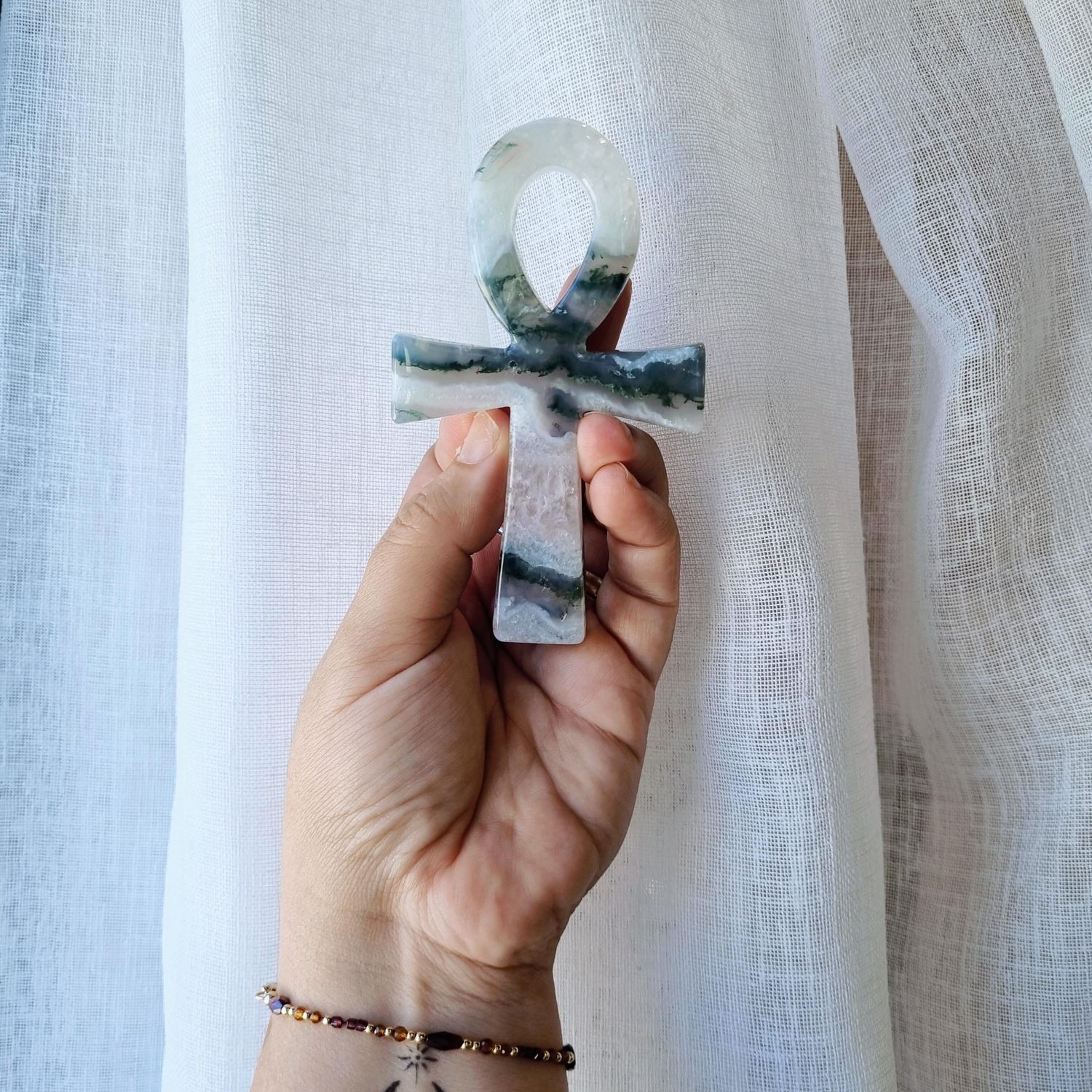 Ankh | Moss Agate