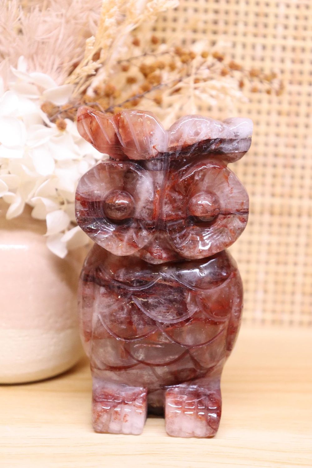 Owl Carving | Fire Quartz