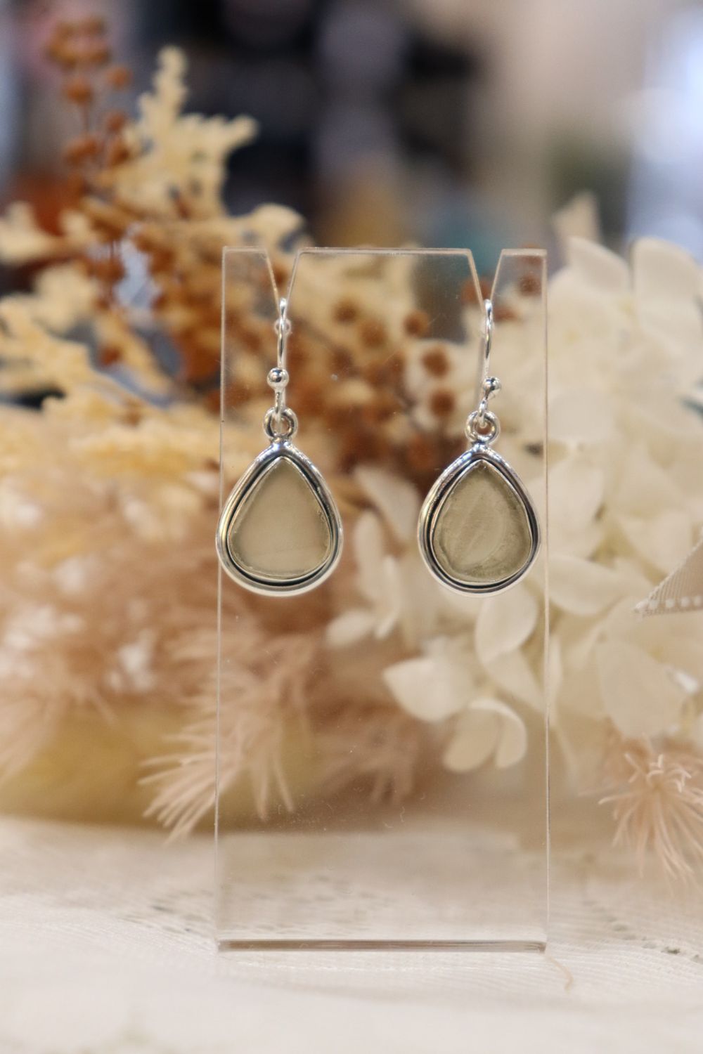 Libyan Desert Glass | Earring Tear Drop Set