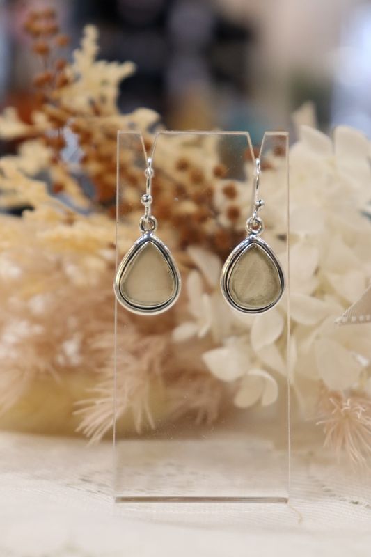 Libyan Desert Glass | Earring Tear Drop Set