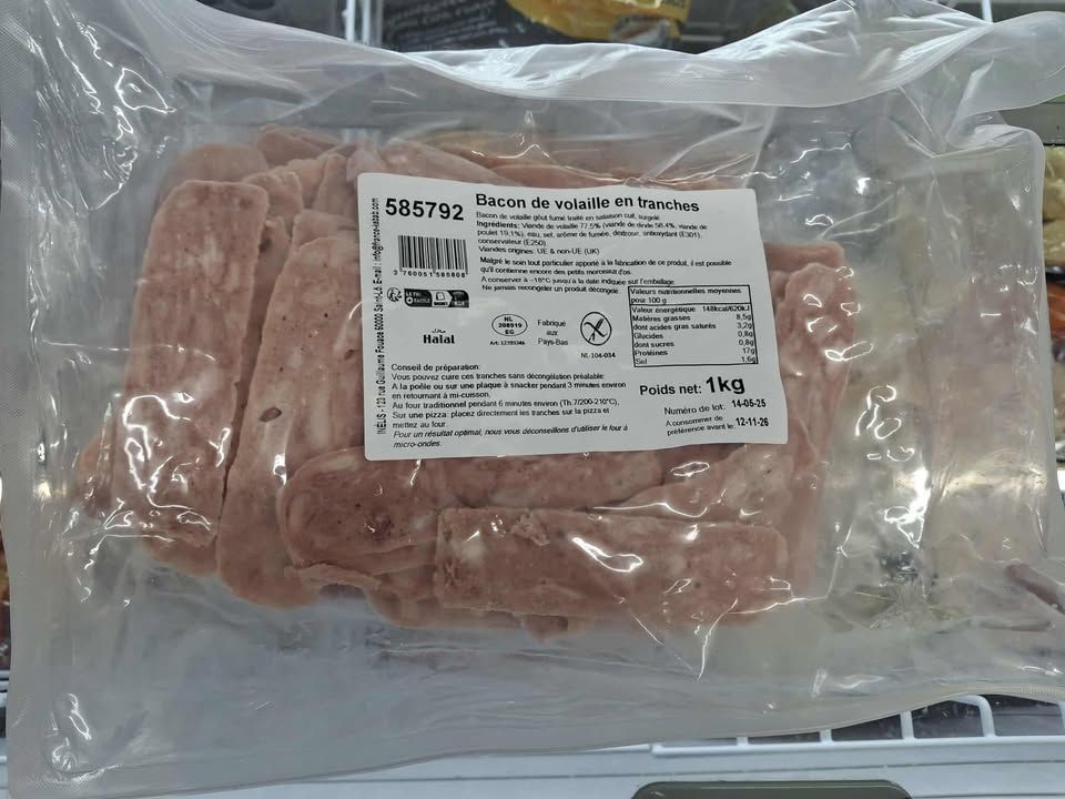 Bacon de volaille tranches