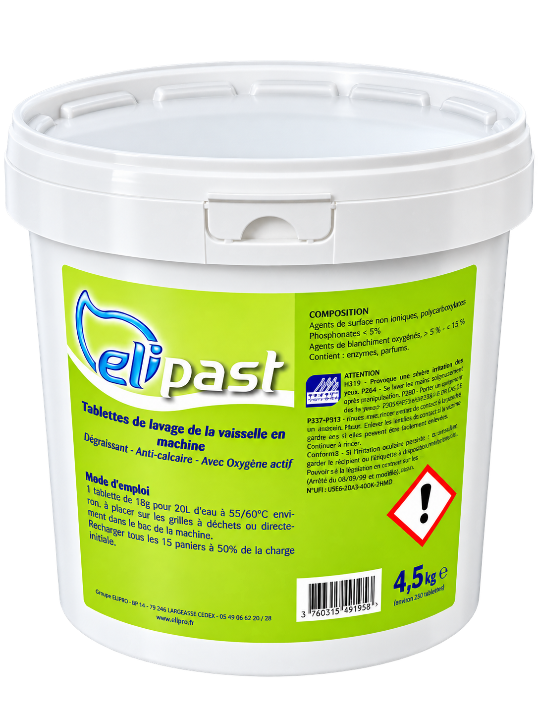 ELIPAST - TABLETTE DE LAVAGE LAVE VAISELLE