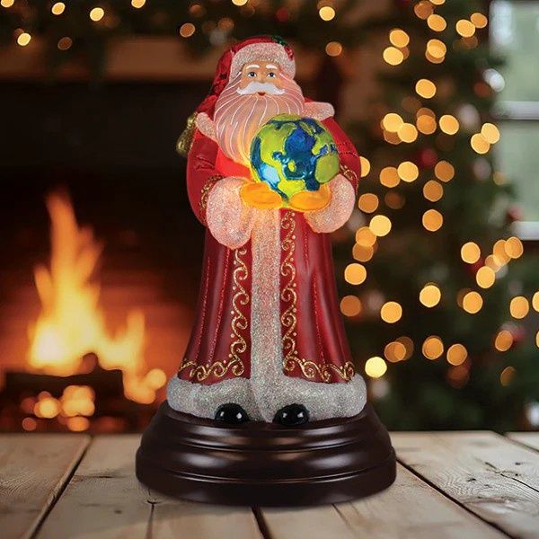 2025 Old World Christmas Santa Light - World Peace