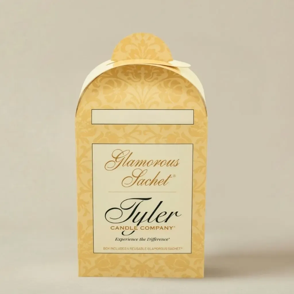Tyler Glamorous Wash dryer sachets for drawers, laundry, and travel — scented sachet packaging